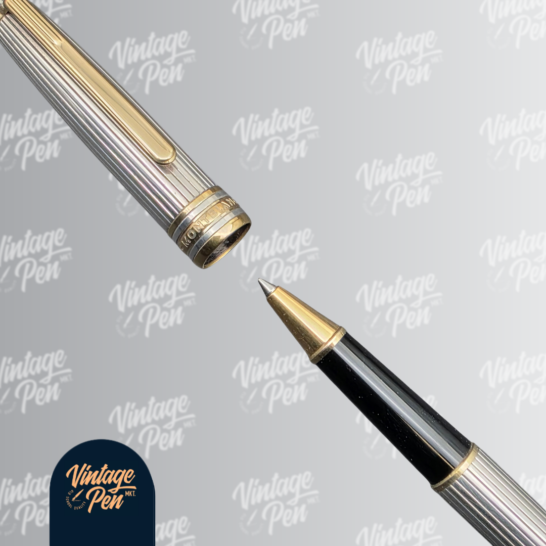 Montblanc Meisterstück Solitaire Sterling Silver Pinstripe Classique Rollerball Pen