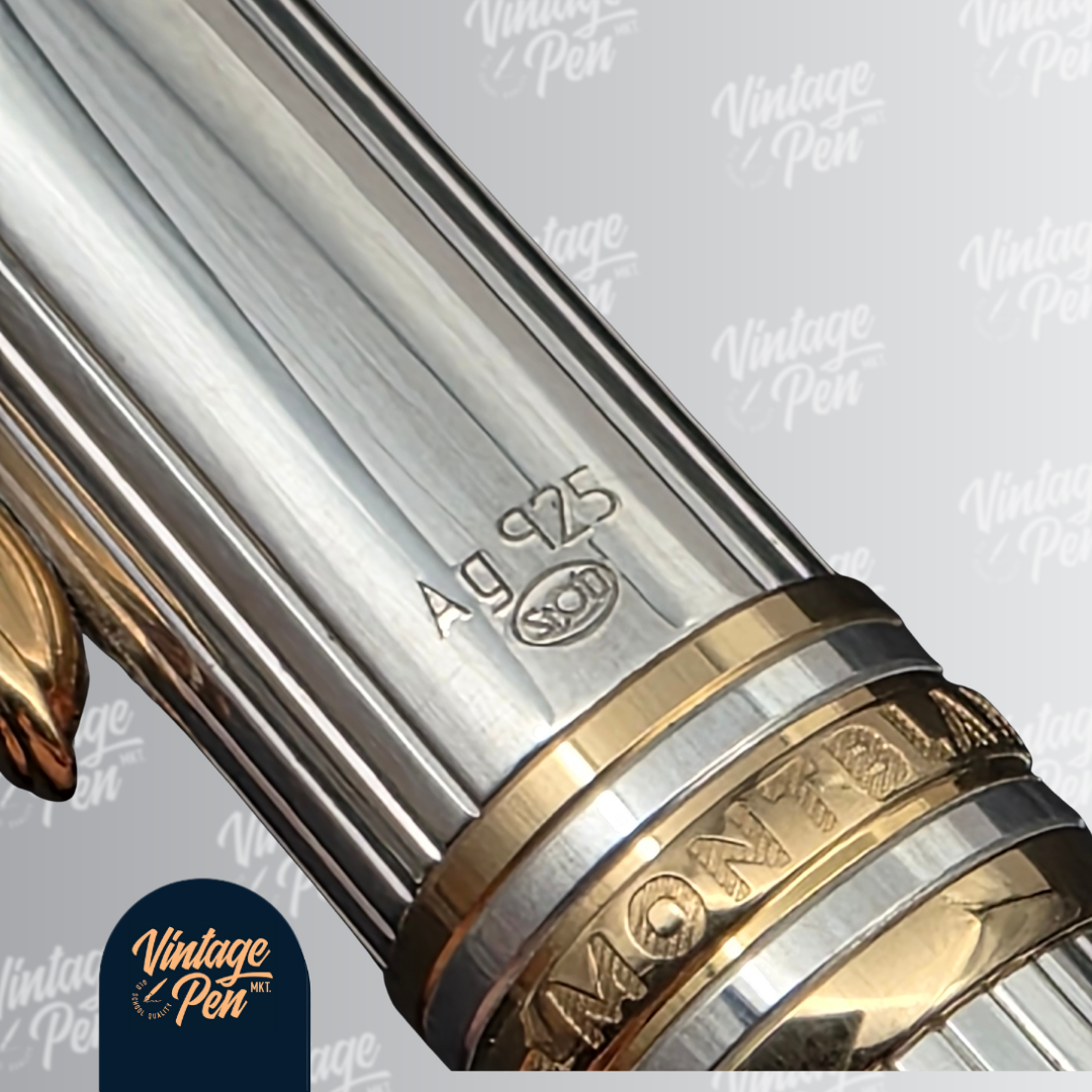 Montblanc Meisterstück Solitaire Sterling Silver Pinstripe Classique Set