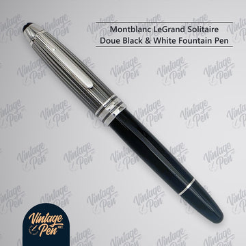 Montblanc Meisterstück Solitaire Doué Black & White LeGrand Fountain Pen