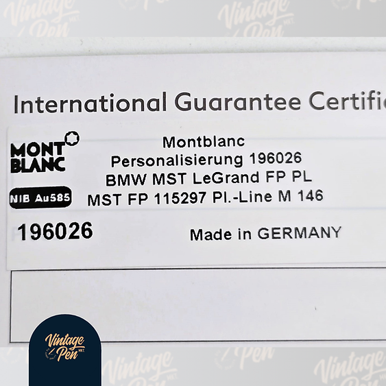 Montblanc LeGrand Fountain Pen for BMW