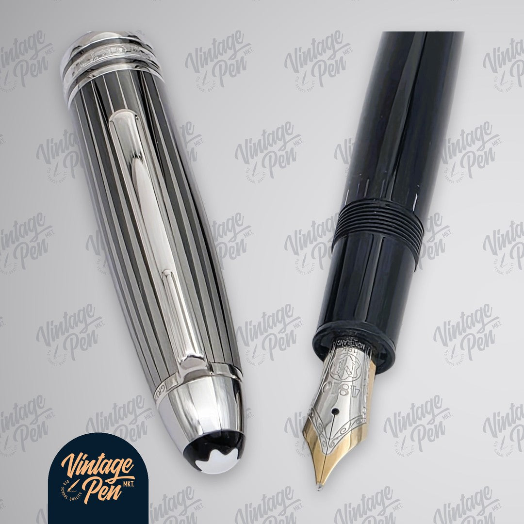 Montblanc Meisterstück Solitaire Doué Black & White LeGrand Fountain Pen