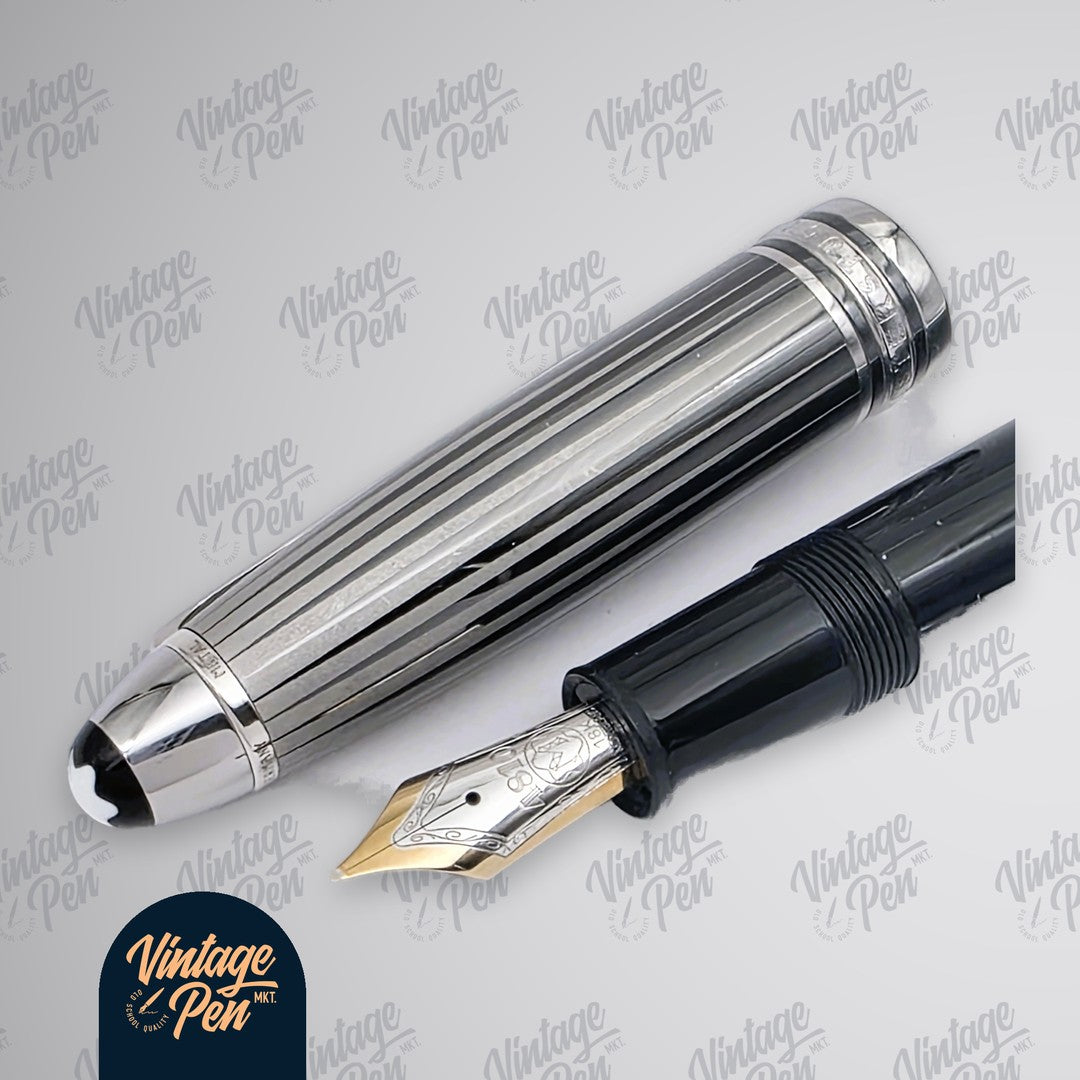 Montblanc Meisterstück Solitaire Doué Black & White LeGrand Fountain Pen